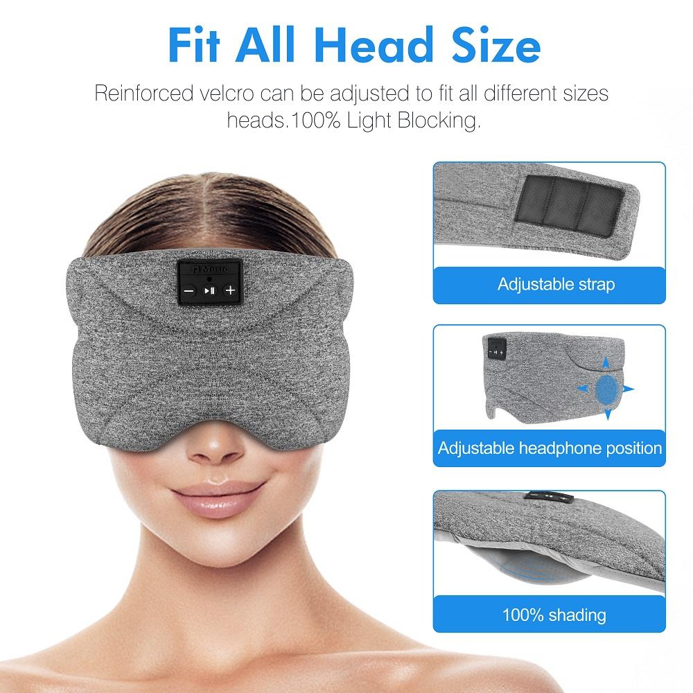 Bluetooth Sleep Mask Headphones with White Noise