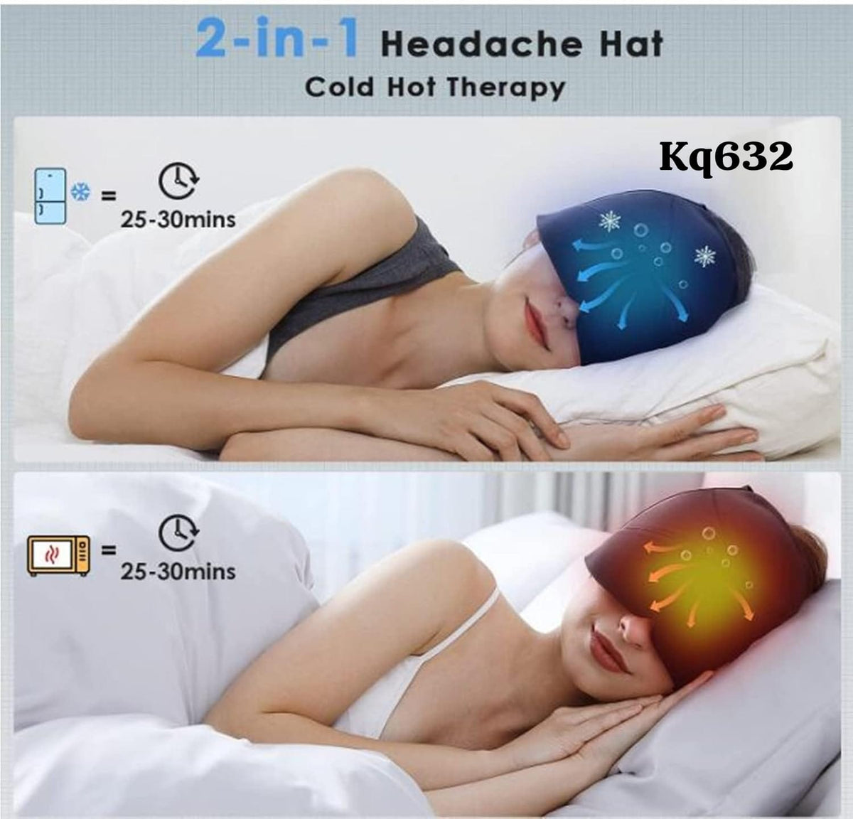 2-in-1 Therapeutic Hot & Cold Migraine Relief Hat
