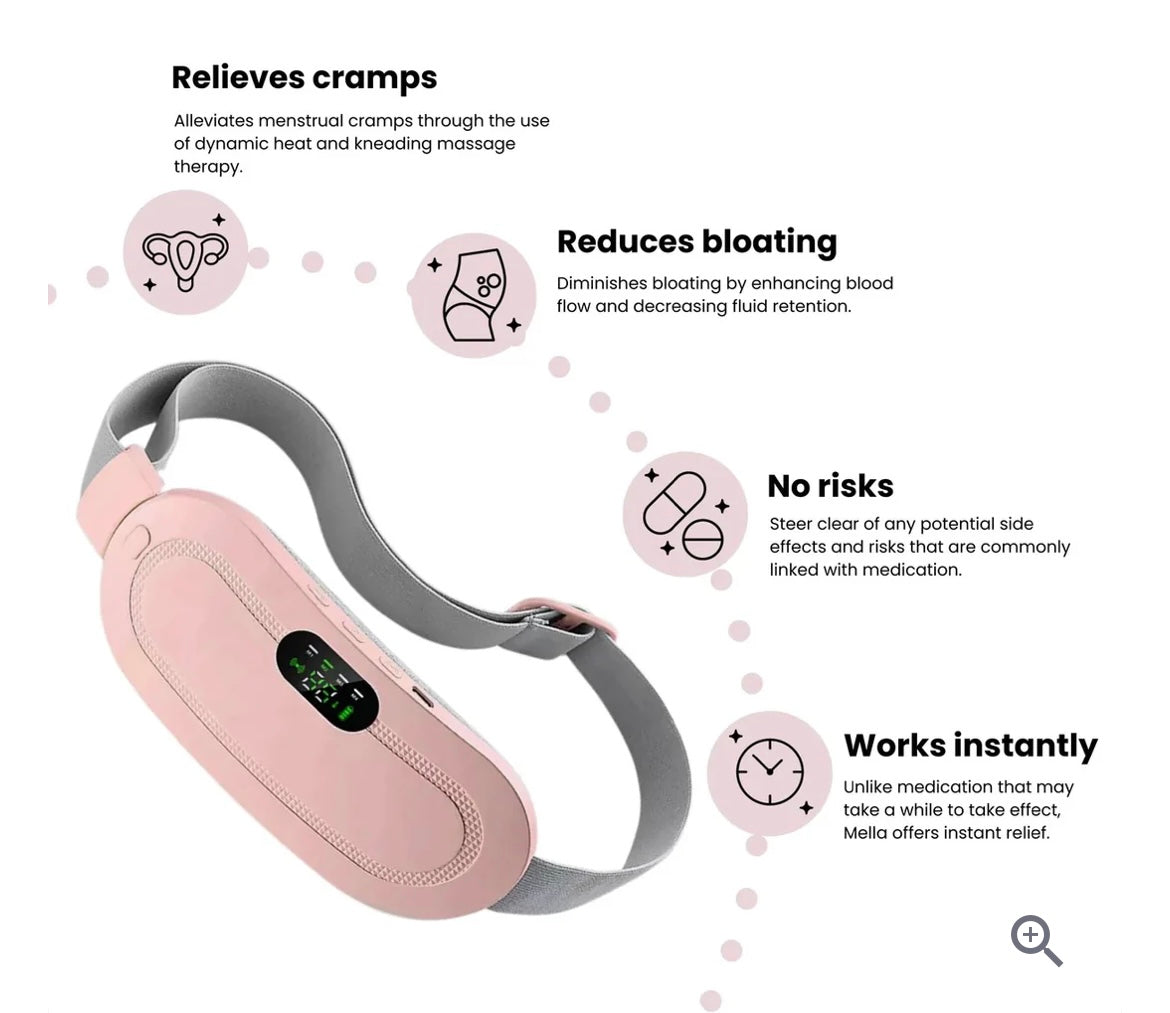 Portable Heated Period Cramp Relief Pad & Massager