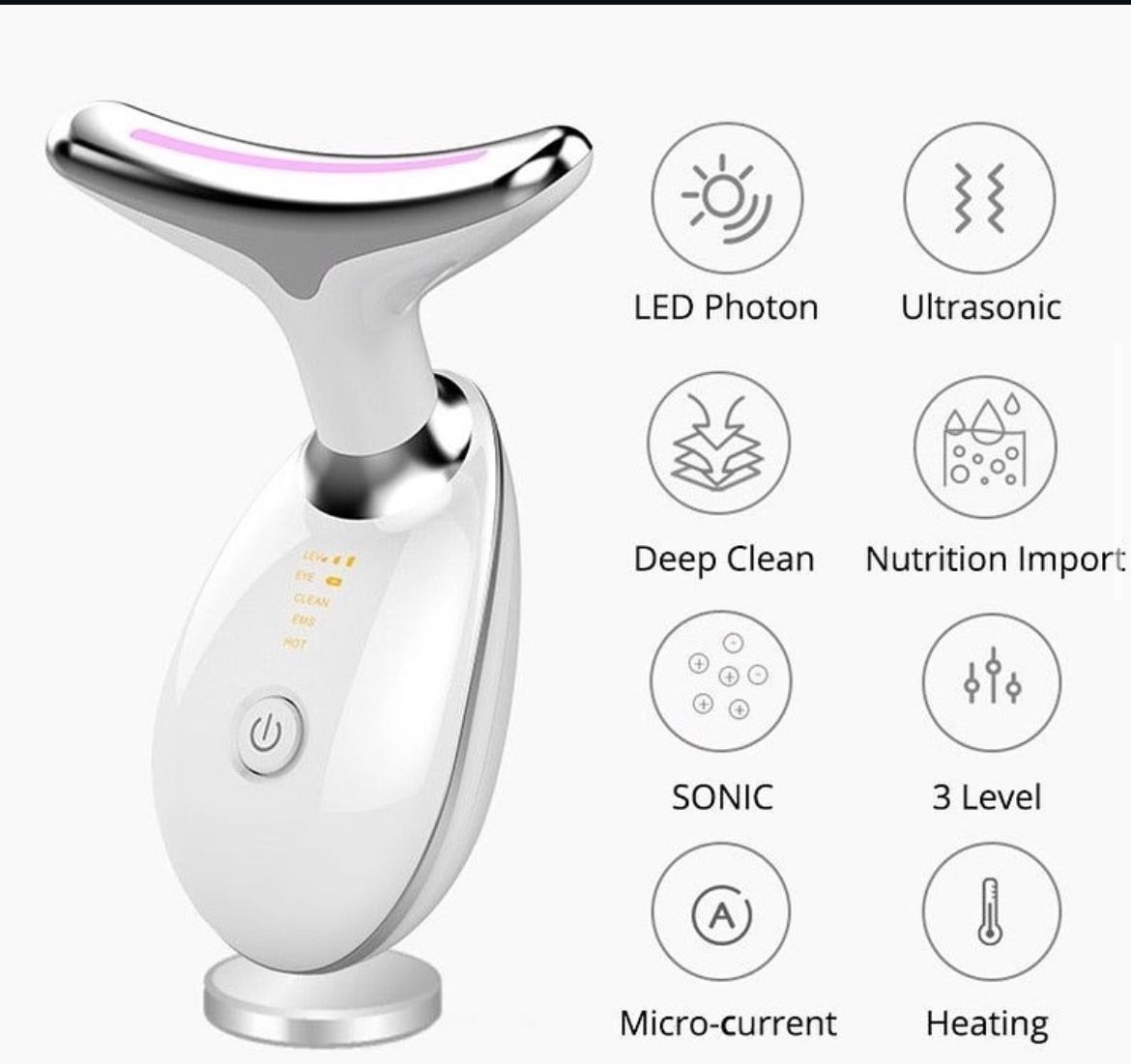 LED Photon Therapy & Microcurrent Anti-Aging Skin Tightener