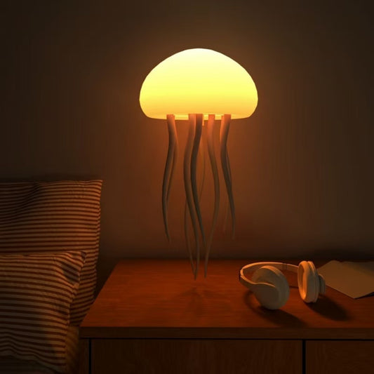 LED Jellyfish Mood Lamp with Color Gradient & Warm Light