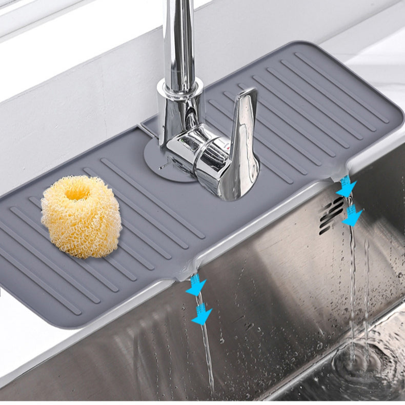 Non-Slip Quick-Drying Silicone Dish & Faucet Drain Mat