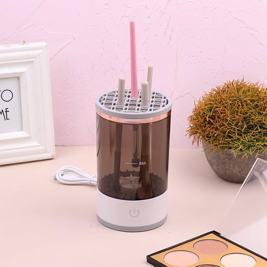 Automatic Rotating Cosmetic Brush Cleaner & Quick Dryer
