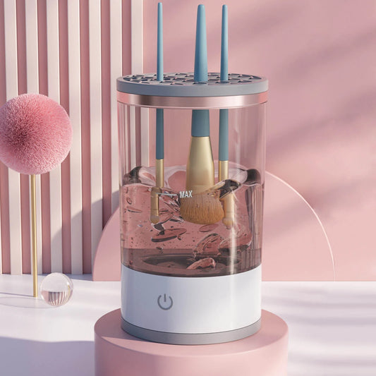 Automatic Rotating Cosmetic Brush Cleaner & Quick Dryer