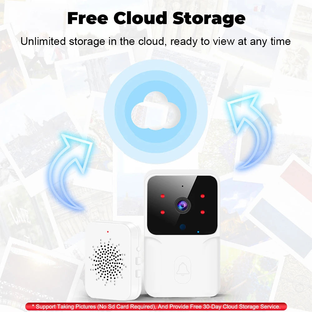 Wireless Smart Video Doorbell with Real-Time Motion Alerts