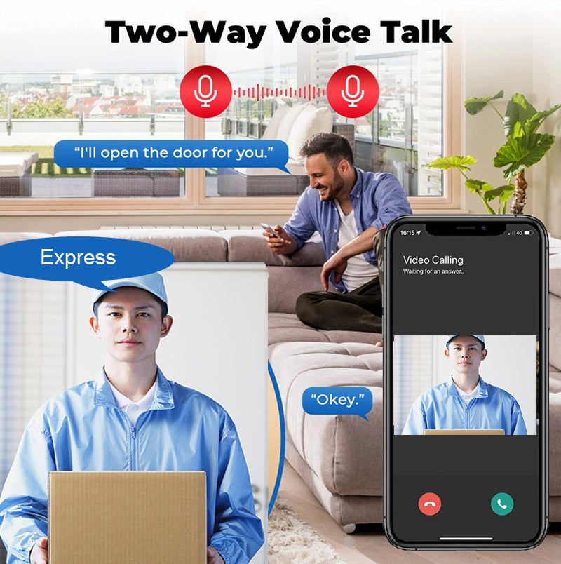 Wireless Smart Video Doorbell with Real-Time Motion Alerts