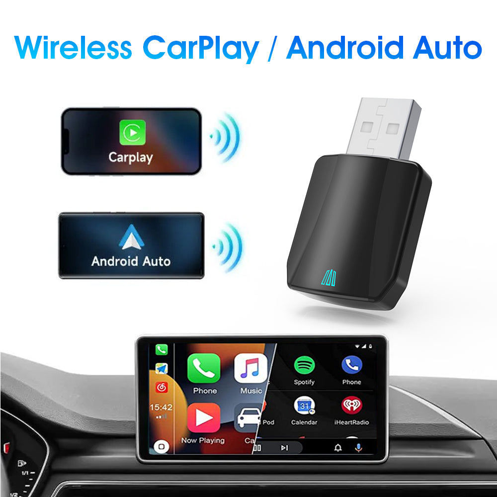 2-in-1 Wireless CarPlay & Android Auto USB Dongle