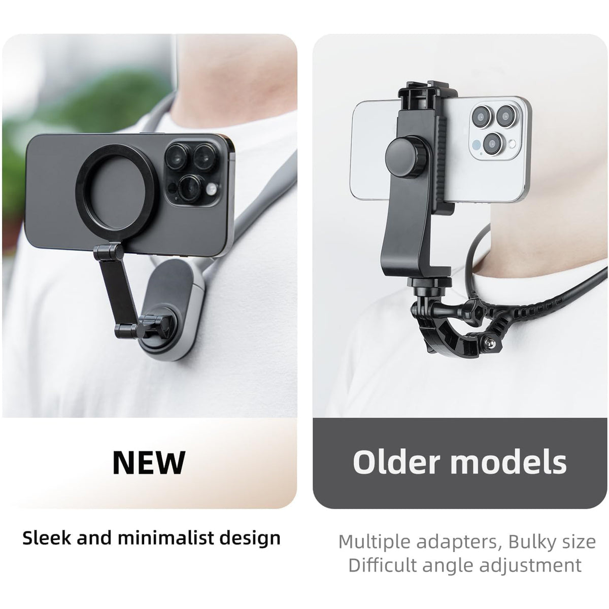 Magnetic Neck Phone Holder & Chest Mount for Vlogging & Selfies