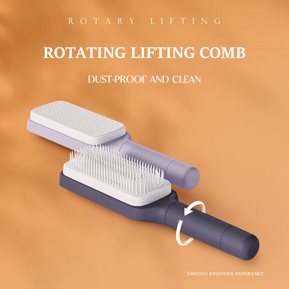 Self-Cleaning Rotating & Retractable Air Cushion Hairbrush