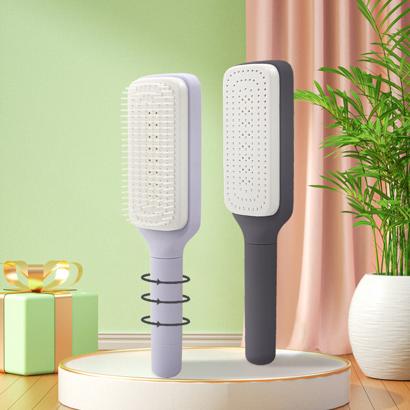 Self-Cleaning Rotating & Retractable Air Cushion Hairbrush