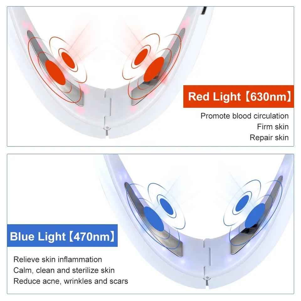 EMS Thermal & LED Photon Microcurrent Neck Wrinkle Remover