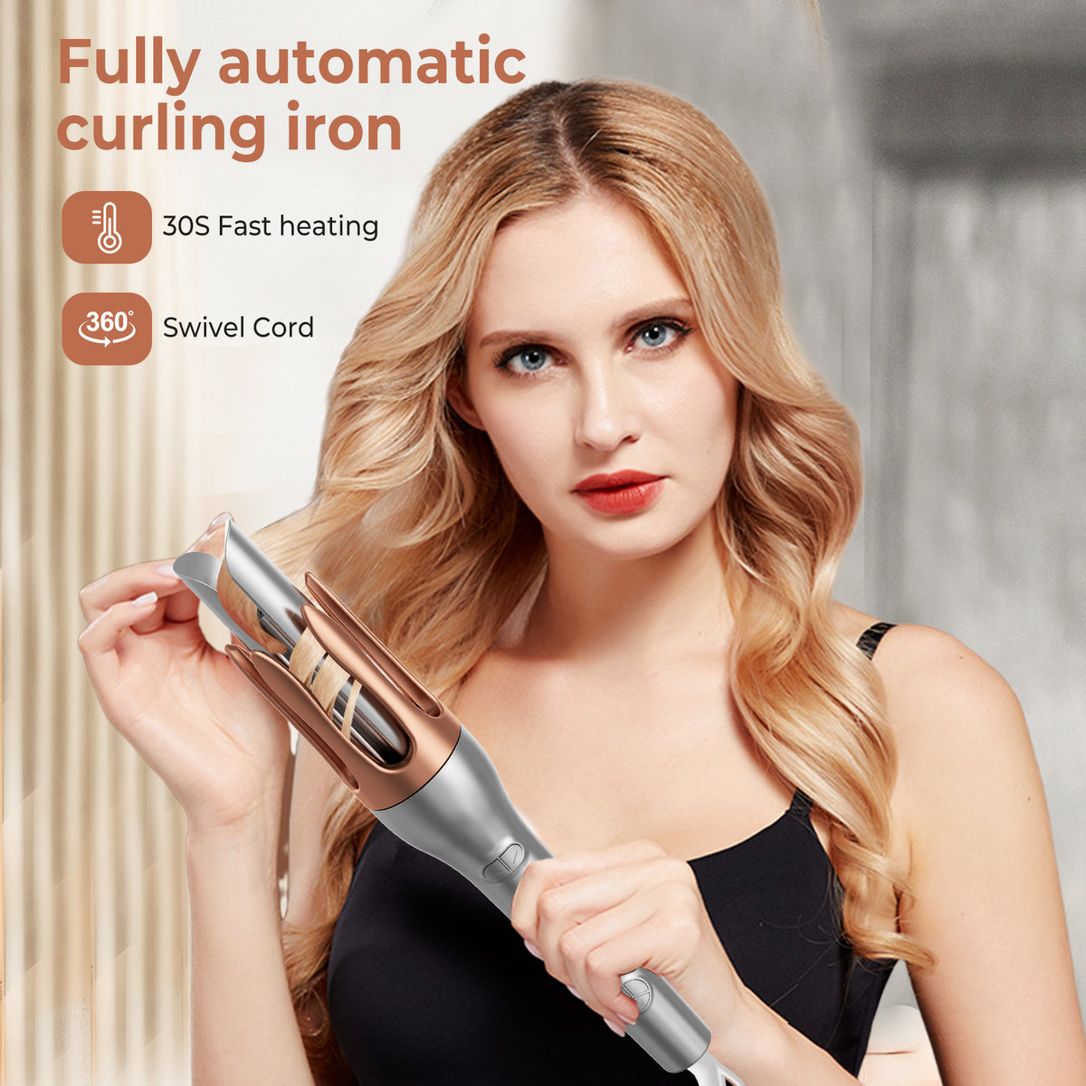 AutoCurl Pro™ Fast-Heating Automatic Rotating Curling Iron