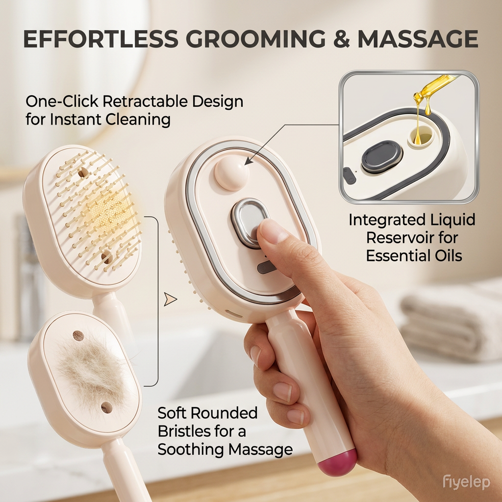 MistGlow™ Electric Steam Hair Brush & Ionic Massaging Comb