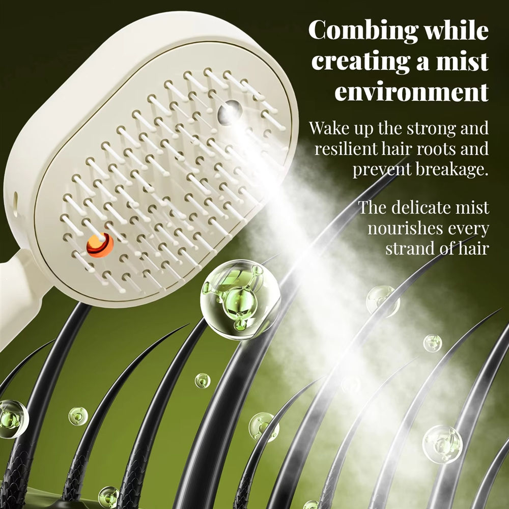 MistGlow™ Electric Steam Hair Brush & Ionic Massaging Comb