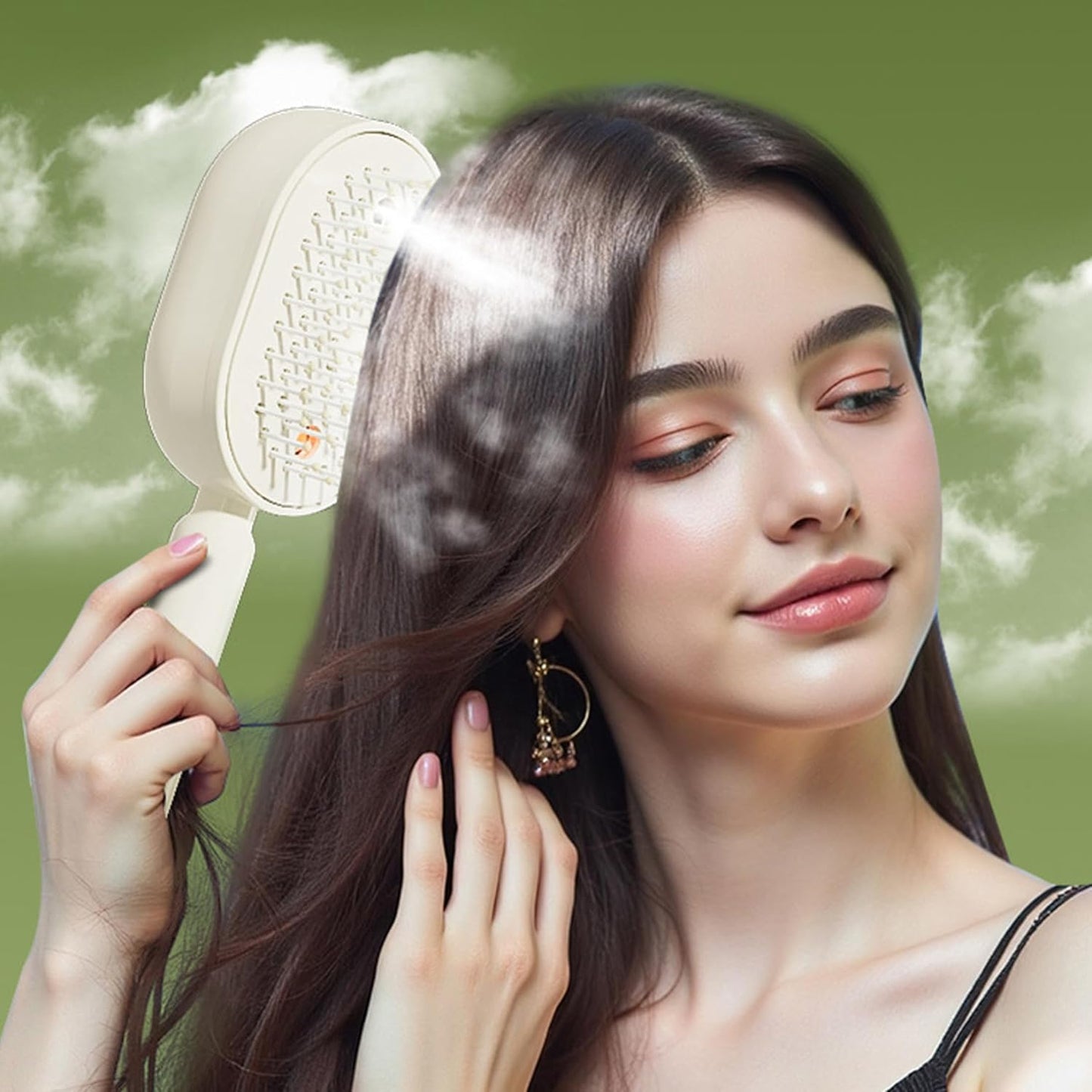 MistGlow™ Electric Steam Hair Brush & Ionic Massaging Comb