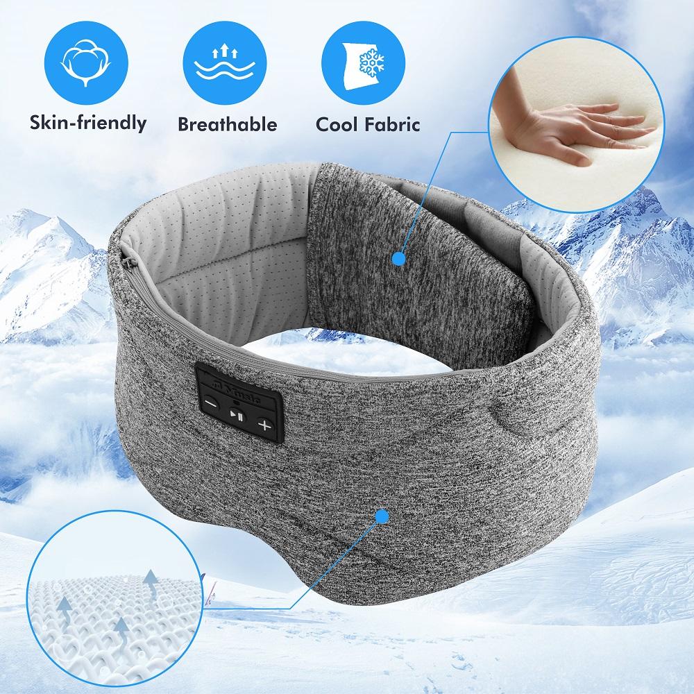 Bluetooth Sleep Mask Headphones with White Noise
