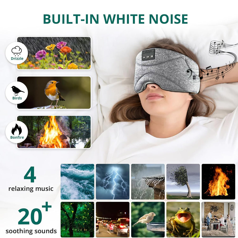 Bluetooth Sleep Mask Headphones with White Noise