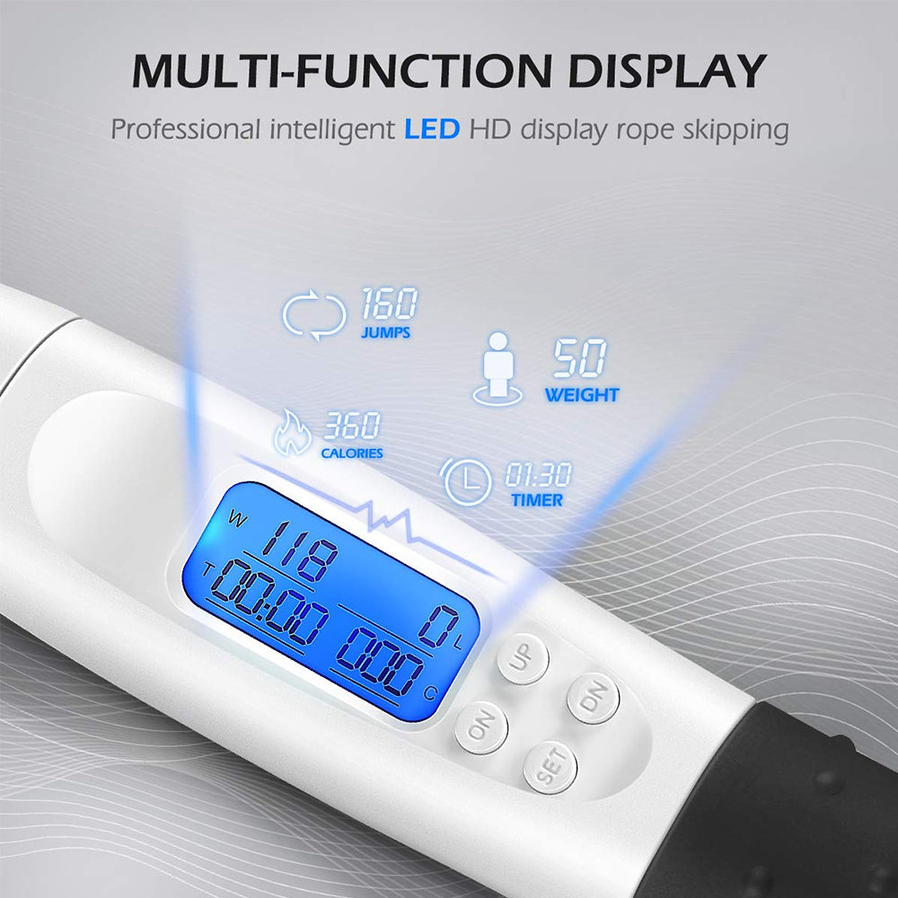 Digital Smart Counter Fitness Jump Rope with HD Screen