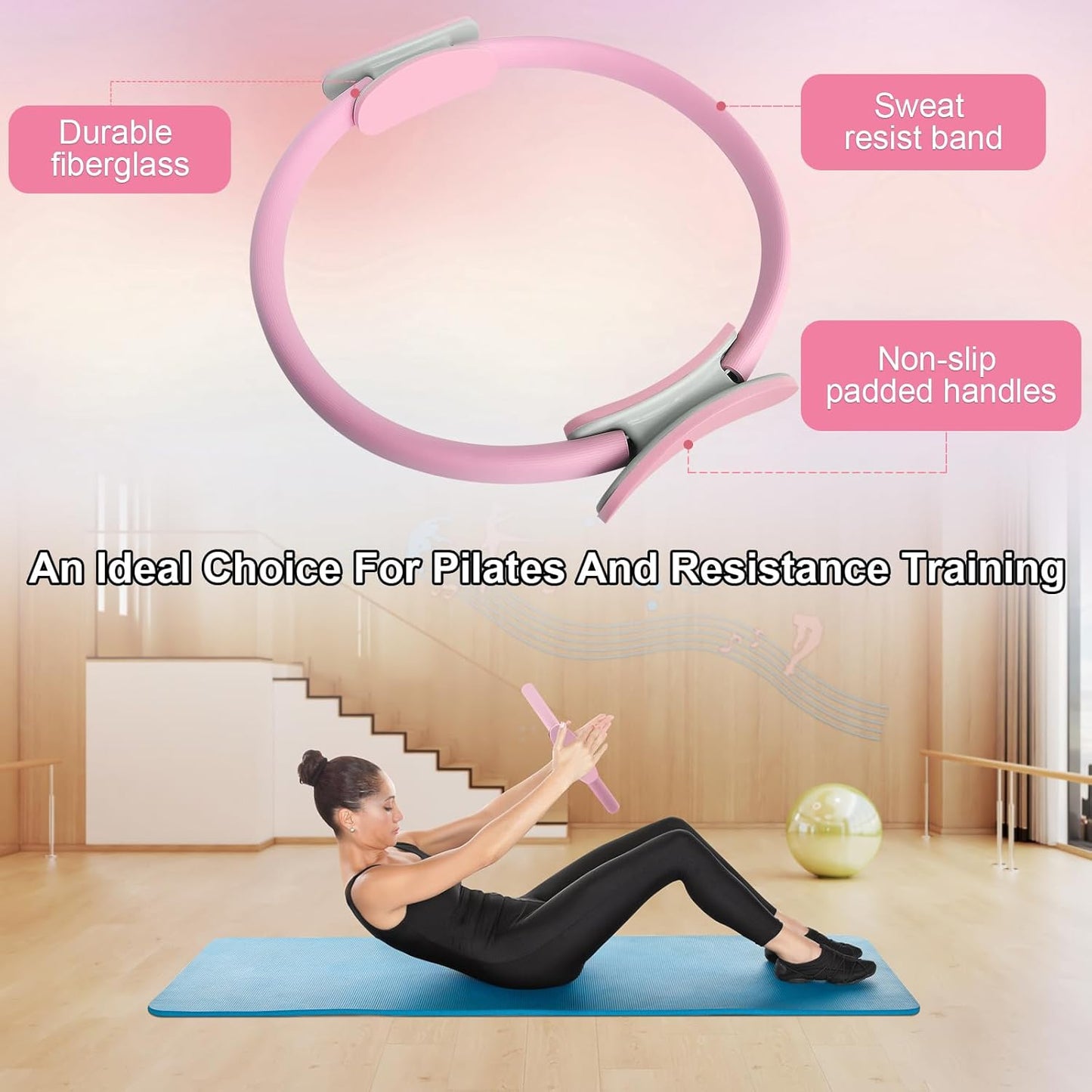 Pilates & Yoga Elastic Resistance Fitness Ring