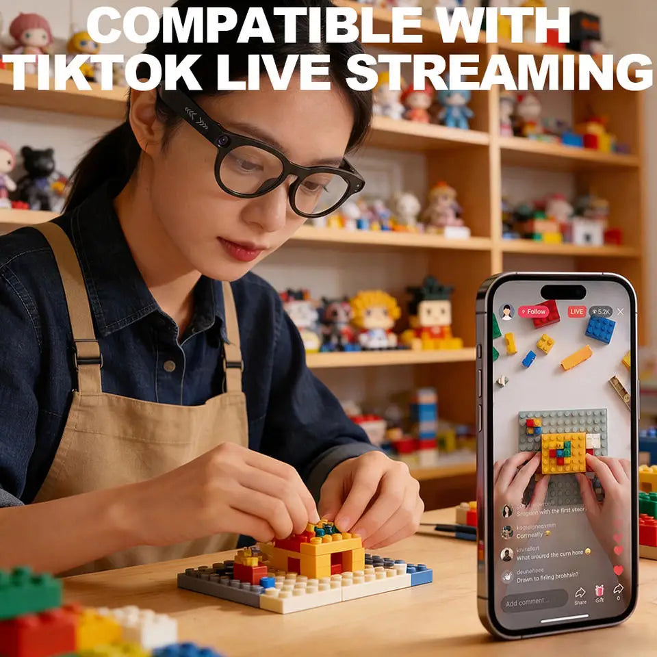 Smart Glasses CY05 Real-Time Translation Type-C Charging  AI Touch Button Control Smart Glasses with Camera 290mAh Battery